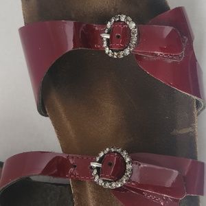 Naot Kate Red Patent Leather Sandals Size 9 [40] Great Travel shoes